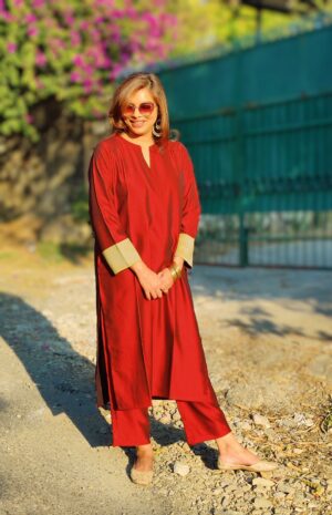 अनार Pashmina Winter Co-ord Set