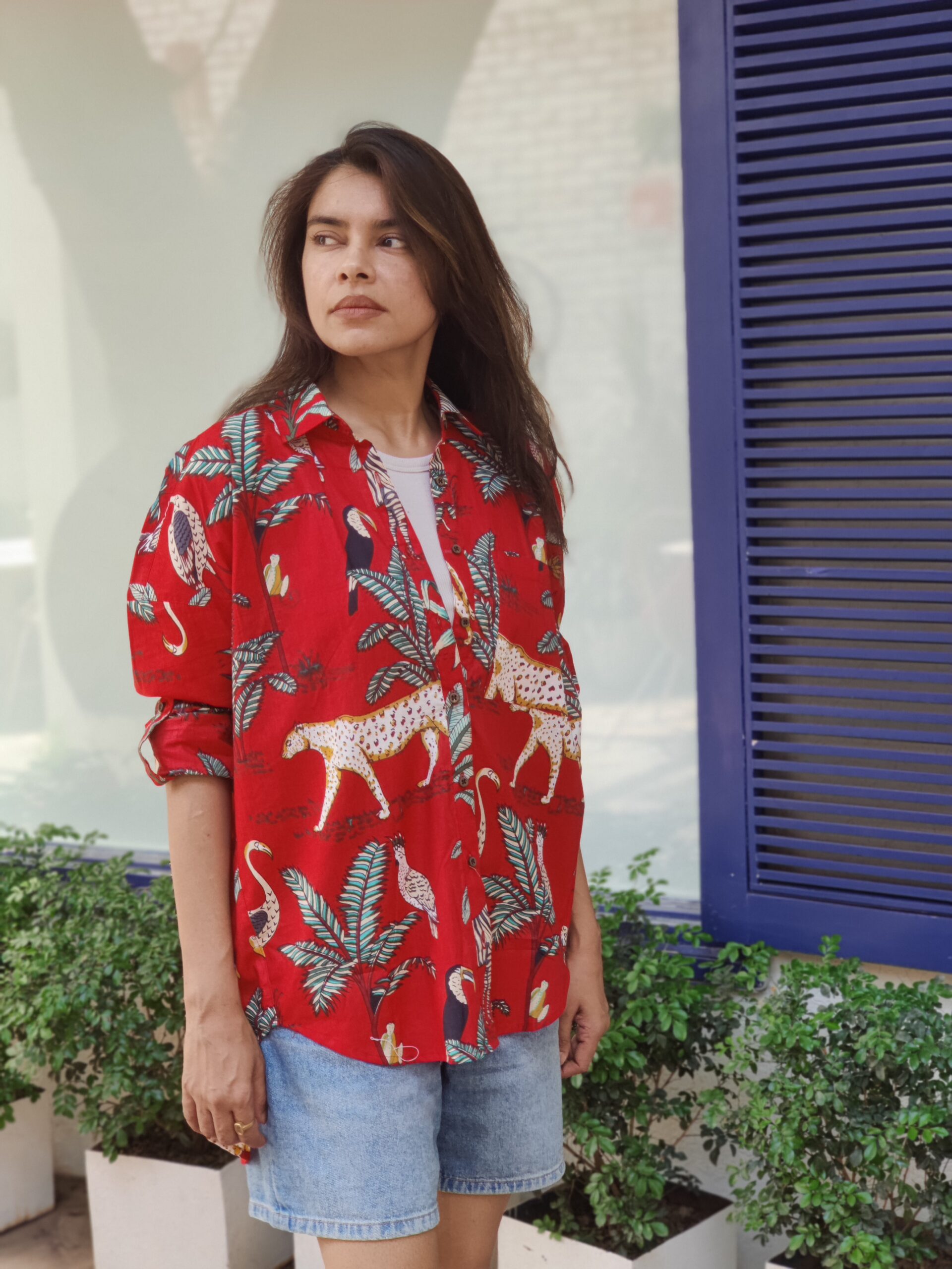 GULABI JUNGLE OVERSIZED SHIRT