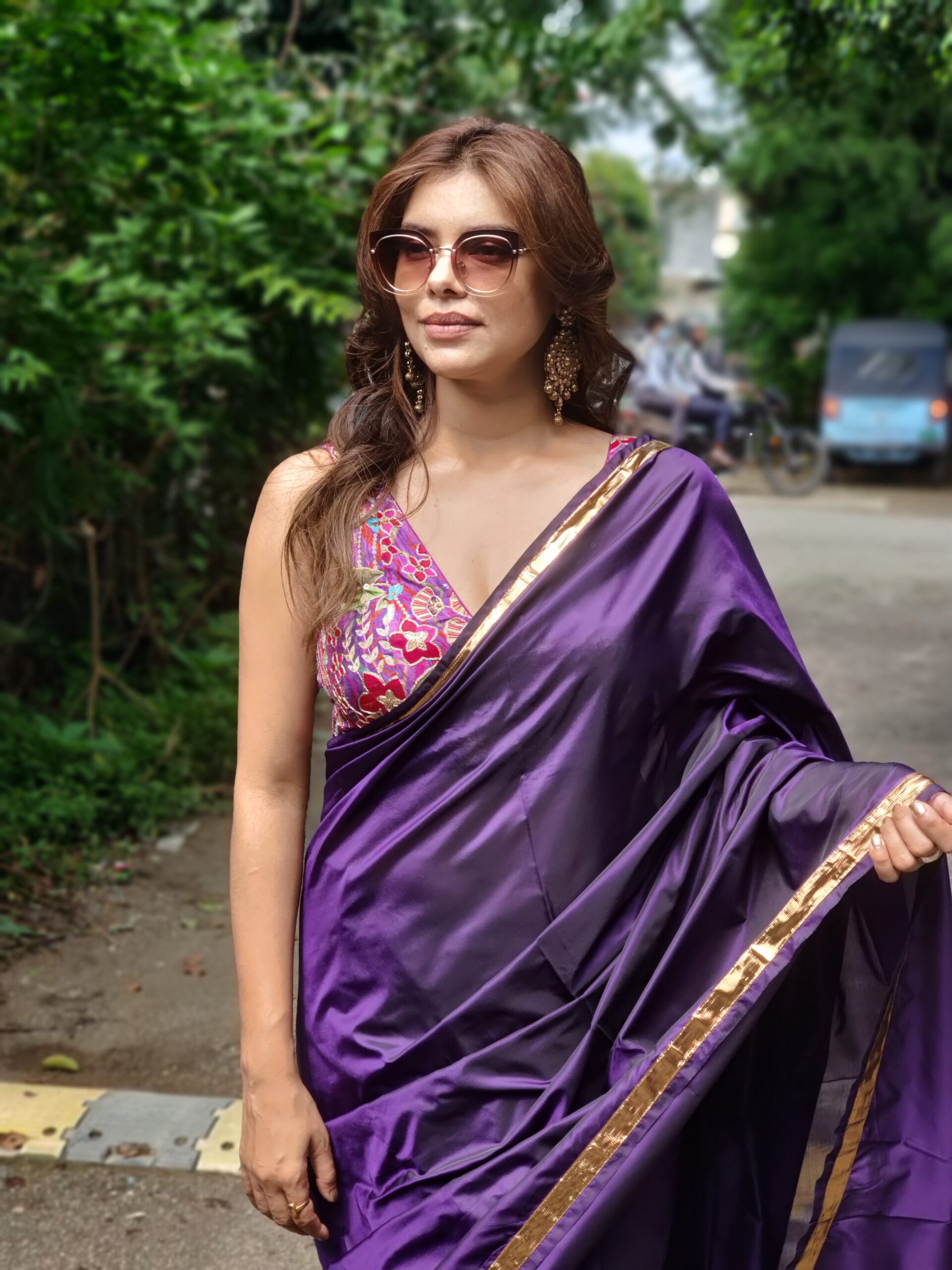 GREENISH-GOLD TONE GOTA PATTI DESIGNER SAREE