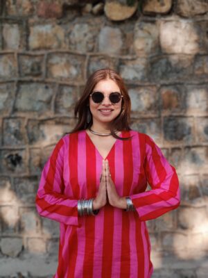 CLASSIC ROSE रेखाएँ Cotton Co-ord Set