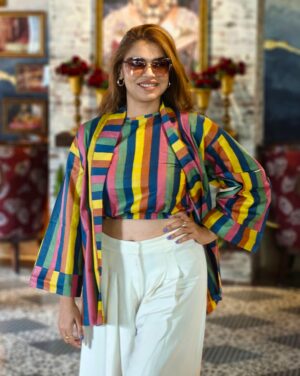 COLOURFUL STRIPES KIMONO SET (SET OF 2)