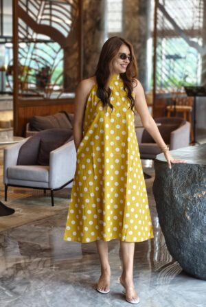 PINEAPPLE YELLOW RETRO DRESS